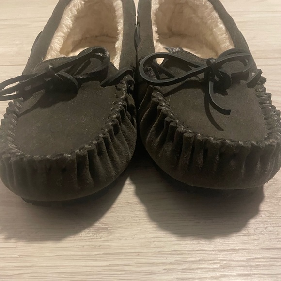 Sperry Women’s Charcoal Gray Suede Moccasin Top Slider Slip Ons, size 9 - Picture 10 of 11